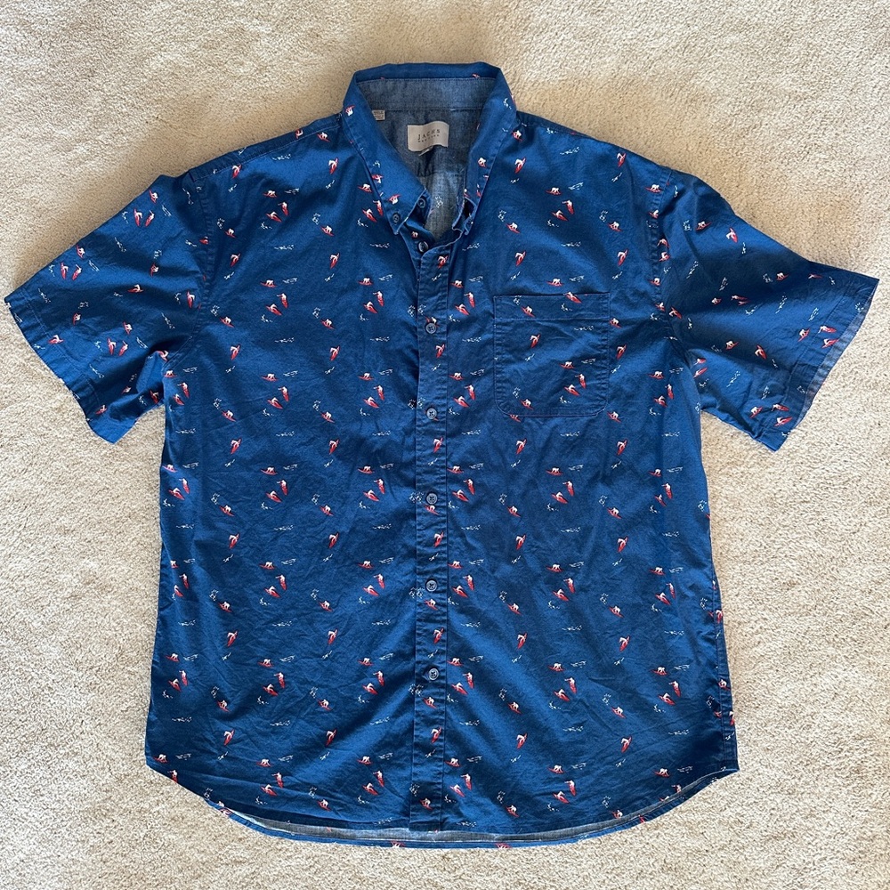 Jachs Navy surfing Print Men's Shirt